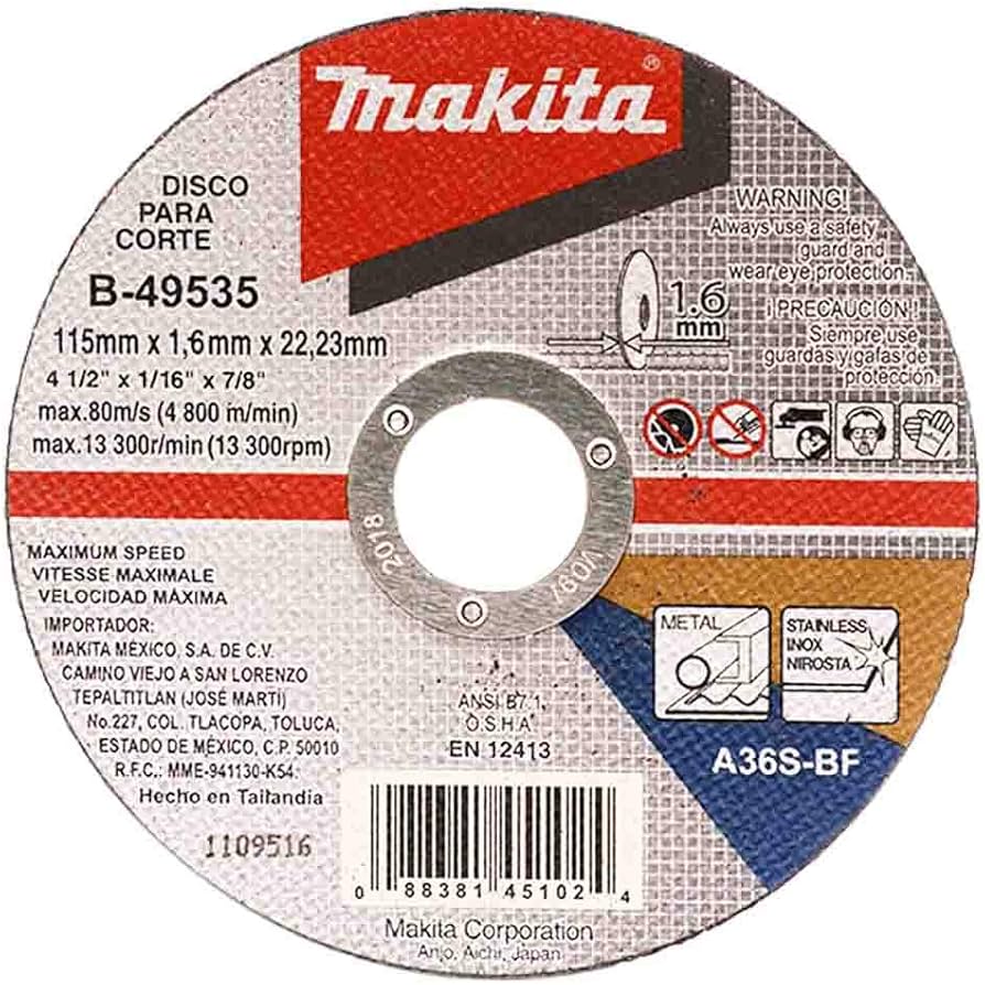 Disco de corte 180x1,6x22 Makita Makita — comprar en Extrabrut