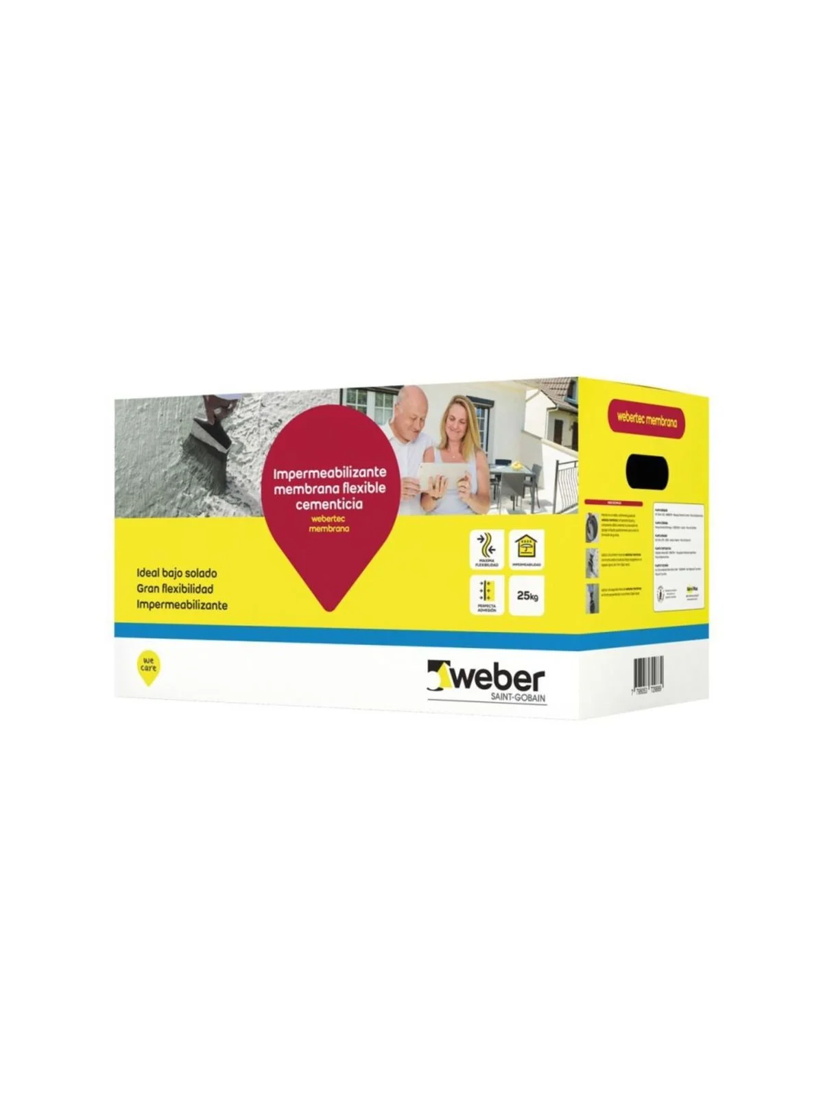 Webertec. Impermeabilizante membrana flexible cement. x 25Kg Weber — comprar en Extrabrut